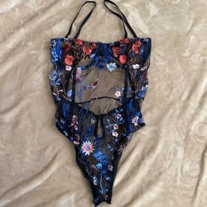 Floral Lingerie One Piece